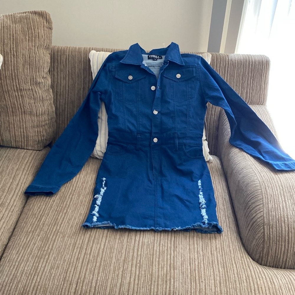 Junior ladies blue Jean dress.